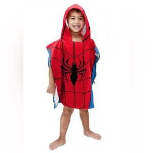 Marvel Disney Toddler Youth Spider-Man Poncho Style Towel